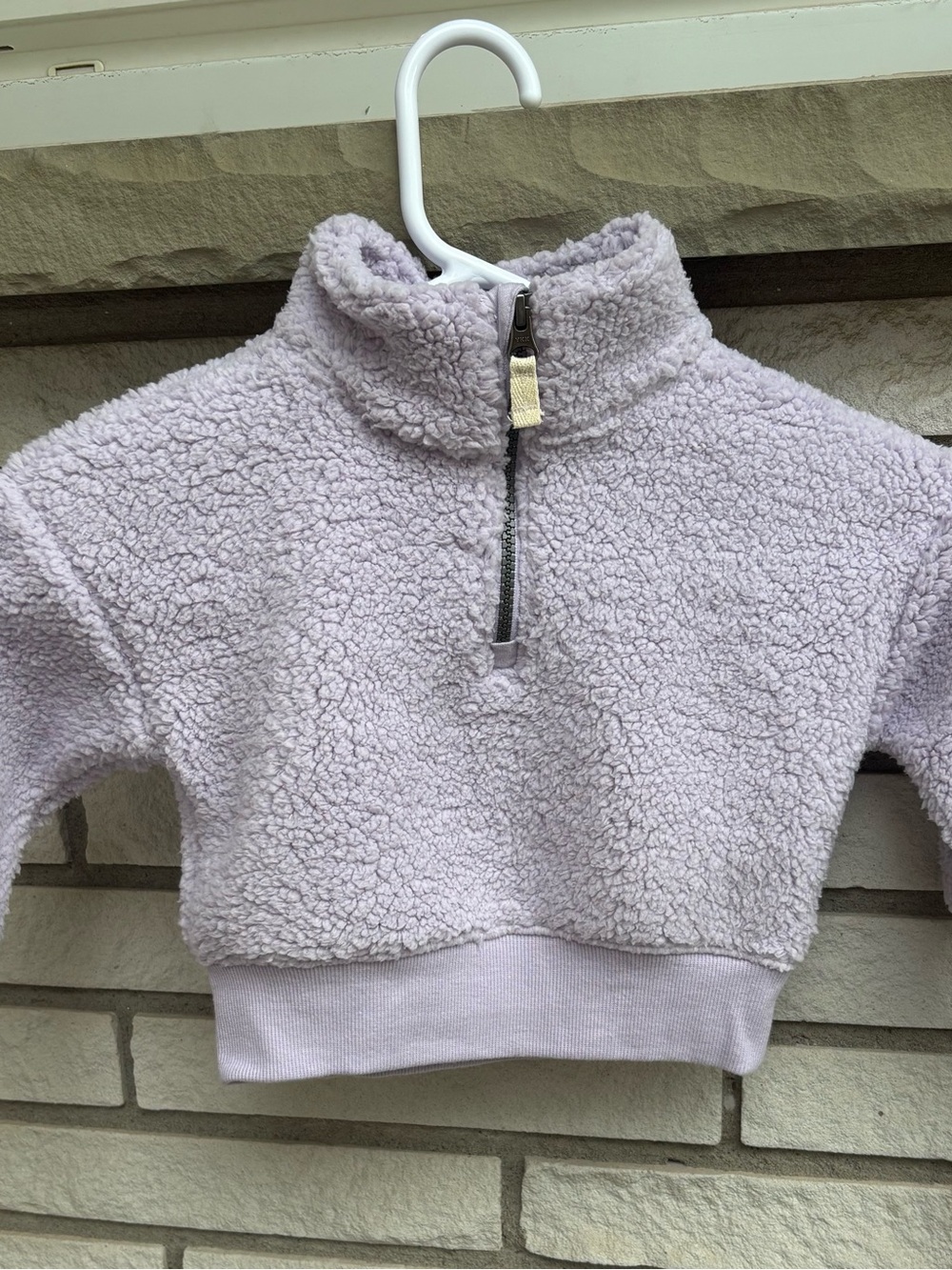 Carter's Lavender Sherpa Half-Zip Pullover